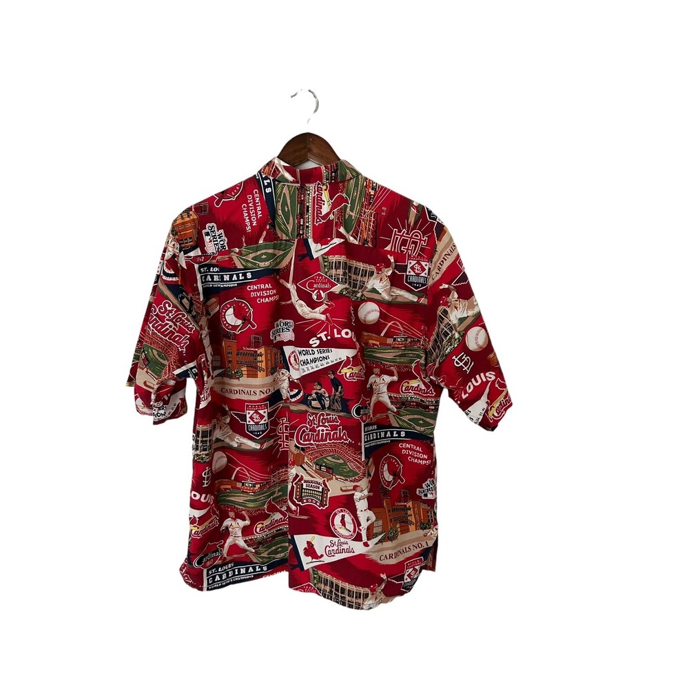 St Louis Cardinals Baseball MLB Adult Large Hawaiian Shirt REYN Spooner - Picture 3 of 3